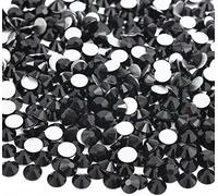1440pcs SS16 4.0mm Black Flatback Rhinestones Bulk K9 Glass Jet Black Gems Round Beads Stones Diamonds Nail Charms Jewels Nail Art Supplies Decor for Nails Eyes Face Makeup Crafts DIY Tumblers Cups