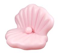 144cm/57in Seashell Pool Float, Thickened Inflatable Giant Shell Beach Float with Pearl Ball for Tanning Bachelorette Party Swimming Pool Party Decor (Pink)