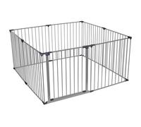 Safetots Premium Multi Panel Play Den, 144cm x 144cm, Grey, 70cm High, Baby Playpen, Play Den for Toddlers, Large Playpen, Easy Installation