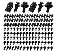 144pcs Car Screws and Bolts 1/4'' U Nut Clip Set Rivet Fasteners Automotive Body Bolt Kit for Door Trim Fender Bumper