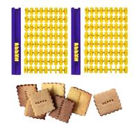 144Pcs Cookie Stamps Set, Alphabet Number Cookie Press Letter Stamp DIY Mold Biscuit Fondant Cookie Cake Stamp Alphabet Embosser Cake Mold Cutter Baking Tool for Decorating Cookie Cake Christmas Craft