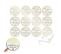 144Pcs Gold Foil “Thank You for Coming to My Party” Envelope & Gift Bag Seals, Opaque Stickers for Weddings, Birthdays, Graduation & Parties