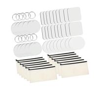 144PCS Sublimation Cosmetic Makeup Bags Rectangle and Circles Coasters Keychain Accessories Jewelry Making Supplies Holiday Craft Supplies