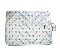 145×200 cm Washable Baby Splat Mat - Waterproof Floor Protector for Feeding & Play | Reusable, Foldable with Handle, Large 145×200 cm - CoolGlamChic (Books & Roses)