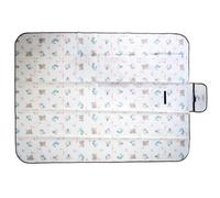 145×200 cm Washable Baby Splat Mat - Waterproof Floor Protector for Feeding & Play | Reusable, Foldable with Handle, Large 145×200 cm - CoolGlamChic (Glass Slipper)