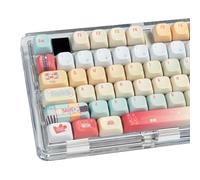 145 Keys FOA Profile PBT Keycaps Set, Colorful Summer Fruit Design with Orange Yellow Mint Blue Tones, 5 Side Dye Sublimation, FOA Profile Cute Keycap for Mechanical Gaming Keyboard