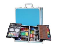 145 PCS Deluxe Art Set,Painting & Drawing Set in Aluminium Case With Oil Pastels, Colored Pencils, Acrylic Paints, Watercolor Cakes, Brushes for Artists, Adults, Children, Kids