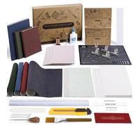 145 Pieces Bookbinding Set for Beginners, Bookbinding Accessories with A5 Paper Books, Cloth Awl, Complete Bookbinding Set, Tools with Instructions and Video Tutorials
