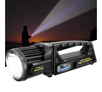 1450000 Lumens Spotlight, Rechargeable Led Spotlight Flashlight with 350° Rotate Head, 9 Modes Super Bright Spot Lights Outdoor Handheld, IPX6 Waterproof Solar Flashlight for Emergencies,XX-Large