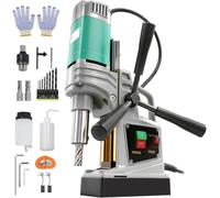 1450W Magnetic Drill Press, 2 Inch Max Boring Diameter, 820 RPM Portable Electric Mag Drill with 2 Coring Bits & 8 Twist Drill Bits for Metal Drilling, Industrial & Home Improvement