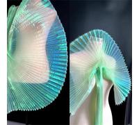 145Cm Wide Soft Pleated Crushed Mesh Fabric Eco-Friendly Woven Textile by The Meter for Stage Background Decor and Design