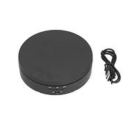 145mm 360° Auto Rotating Display Stand, USB Powered Jewelry Turntable with 3 Speed Control, 90°-180° Angle Adjustment, for Exhibition, Photography & Retail Display ([Black 145MM English version])