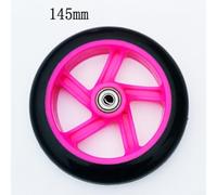 145mm Diameter Scooter Replacement Wheel with 30mm Thickness and 8mm Center Hole for Standard Mobility Equipment (black-pink)
