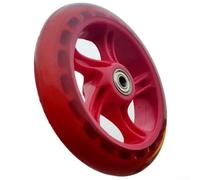 145mm Diameter Scooter Replacement Wheel with 30mm Thickness and 8mm Center Hole for Standard Mobility Equipment (Red transparent)