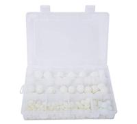 145Pcs Hex Bolt Cap White Rubber Nut Protection Cover, Screw Kit Accessories, Durable Rubber Material with Storage Box, for M4 M5 M6 M8 M10 M12 Nuts, Hand Tool Replacement Parts