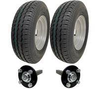 145R10 Trailer Kit High Speed Road Legal Wanda Wheels, Hub & Stub Axles, 750kgs