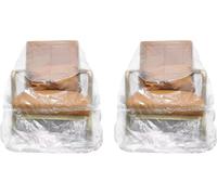 146"/12ft Plastic Sofa Couch Cover,Furniture Covers,Thick Waterproof Clear Covers for Sectional Sofa l Shape.Extra Large Bed Chair Furniture Protector Cover for Moving Storage (2Pack Chair Cover)
