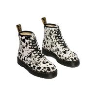 Dr Martens 1460 Bex 8 Eye Boot Cream Black Dalmatian Hair On, Print, Size 6, Women Print