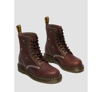1460 Pascal Ankle Boots with Embroidery in Grizzly Leather Brown