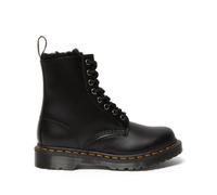 1460 Serena Ankle Boots in Leather with Faux Fur Lining Black