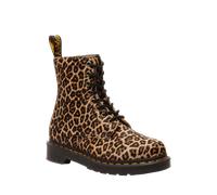 1460 Smooth Mini Leopard Spot Hair On Pascal Boots in Light Tan & Black
