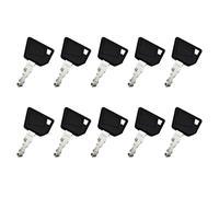 14607 701/45501 10Pcs Ignition Key Compatible with JCB Backhoe Loader 3CX 4CX 5CX Compatible with Caterpillar Excavator 213 214 Compatible with Bobcat Forklift 442 455 Telehandler OMN807