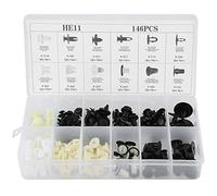 146Pcs Car Door Card Panel Trim Clips Bumper Fastener Retainer Push Rivet Kit Universal Fit Plastic Assorted Fastener Kit for Auto Interior Exterior Repair