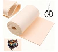147.64 x 6.3 Inch Blank Tattoo Practice Skin 3mm with 1 Scissors, Thick Silicone, Large Fake Skin for Practicing, Double Sides, Free Cutting, for Beginners Professionals Eyebrow & lip Practice