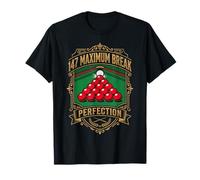 147 Maximum Break Snooker Player Perfection Retro Vintage T-Shirt