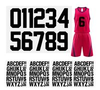 147 Pièces Black Iron On Letters and Iron on Numbers, 5cm Heat Transfer Iron Letters for Clothes & 20cm Iron on Numbers for Football Shirts, Dress, Hat, Socks, Jeans