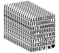 1470Pcs Letter Stickers Alphabet Stickers 15 Sheets Vinyl Small 1 Inch Mailbox Numbers Self Adhesive,Stick on Letters for Water Bottles Scrapbook Cup Craft Sign Classroom Number(Black,1Inch)