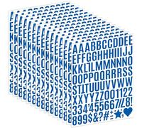 1470Pcs Letter Stickers Alphabet Stickers 15 Sheets Vinyl Small 1 Inch Mailbox Numbers Self Adhesive,Stick on Letters for Water Bottles Scrapbook Cup Craft Sign Classroom Number (Blue,1Inch)