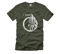 #1477 T-Shirt 1 Rec 1° Régiment Etranger de Cavalerie Foreign Legion France - Green - XX-Large