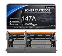 147A Toner Cartridge with Chip Compatible for HP 147A W1470A 147X W1470X 10500pages for LaserJet Enterprise M611dn M611 M611x M610 M610n M612 MFP M634 M634h M635 M635fht Printers