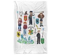 (147cm x 91cm, Multicoloured) Harry Potter Cute Icons Blanket