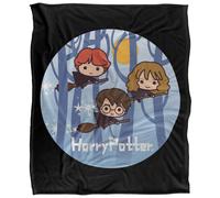 (147cm x 91cm, Multicoloured) Harry Potter Flying On Broomsticks Chibi Group Blanket