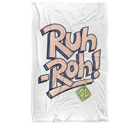 (147cm x 91cm, Multicoloured) Scooby Doo Ruh Roh! Text Soft Touch Blanket