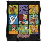 (147cm x 91cm, Multicoloured) Scooby Doo Squares Supersoft Blanket