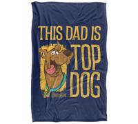 (147cm x 91cm, Multicoloured) Scooby Doo This Dad is Top Dog Blanket