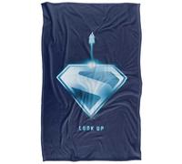 (147cm x 91cm, Multicoloured) Superman 2025 Look Up Shield Soft Touch Blanket