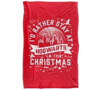 (147cm x 91cm, Red) Harry Potter Hogwarts At Christmas Blanket