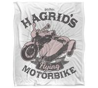 (147cm x 91cm, White) Harry Potter Hagrid's Motorbike Blanket