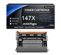 147X Toner Cartridge with Chip Compatible for HP 147X W1470X 147A W1470A 25200pages for LaserJet Enterprise M611dn M611 M611x M610 M610n M612 MFP M634 M634h M635 M635fht Printers