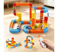 148-Piece Magnetic Train Set, 3D Gravity-Defying Electric Train-Track System, Track Fusion Toy with Train, Traffic Signs & 79 Tracks, Magic Rail Cube Kids Toy for Boys & Girls