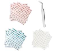 1485 Pcs Pearl Stickers, Self Adhesive Pearls, Stick on Pearls, Flat Back Pearls, Small Round Pearl Stickers for Nail Art, Wedding Decor, Phone DIY & Craft Projects-3/4/5/6mm, with Tweezers(3 Color)
