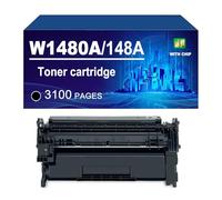 148A Toner Cartridge Compatible For HP W1480A 148X W148X Works With 4101fdw 4101fdn 4001dn 4001dw Printer, With Chip,148A-3100 Pages