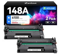 148A W1480A Black Toner Cartridge set 2-Pack High Yield with Chip Replacement for HP 148A W1480A 148X W1480X Cartridges Compatible with HP LaserJet Pro MFP 4101fdw 4101fdn 4001dw 4001dn 4001n Printer