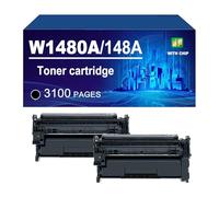 148A W1480A Toner Cartridge Compatible For HP 4101fdw 4101fdn 4001dn 4001dw Printer, High Yield 3100 Pages,148A-2 Pack