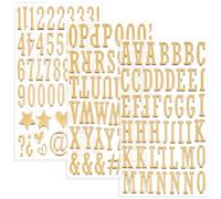 148Pcs 3D Gold Letter Stickers 3Sheets Puffy Letter and Number Stickers