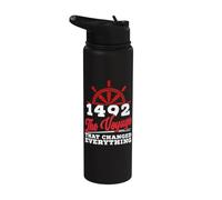 1492: The Voyage that Changed Everything Columbus Day Stainless Steel Insulated Water Bottle